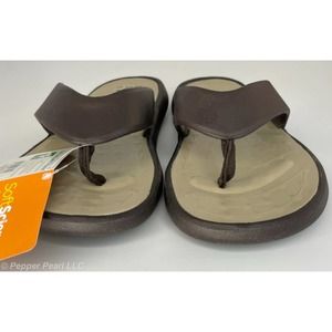 FLIP FLOP Thong Sandals Brown Size M7 / W9 Thick Sole Skiff 2.0 by Soft Science